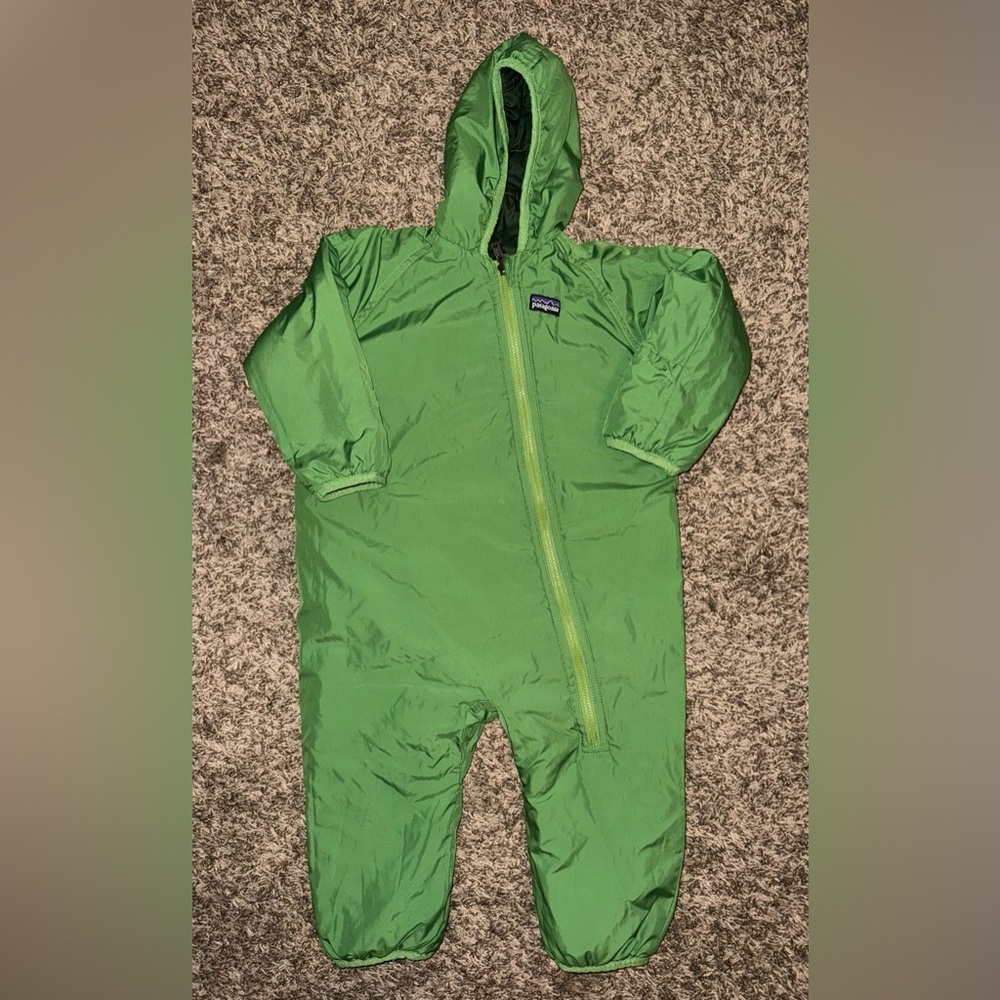 Patagonia Vibrant Green Infant Snowsuit